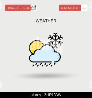 Wettersymbol für einfache Vektorgrafiken. Stock Vektor