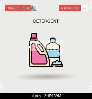 Einfaches Vektorsymbol Waschmittel. Stock Vektor