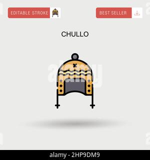 Einfaches Vektor-Symbol von Chullo. Stock Vektor