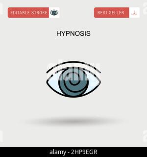 Hypnose einfaches Vektor-Symbol. Stock Vektor