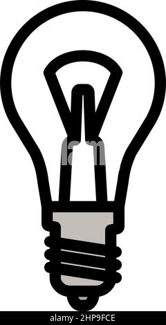 Symbol Für Die Elektrische Glühlampe Stock Vektor