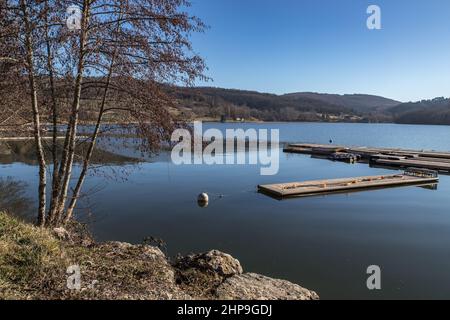 Lac du Causse en hiver - Basisnatique Stockfoto