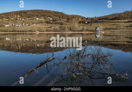 Lac du Causse en hiver Stockfoto