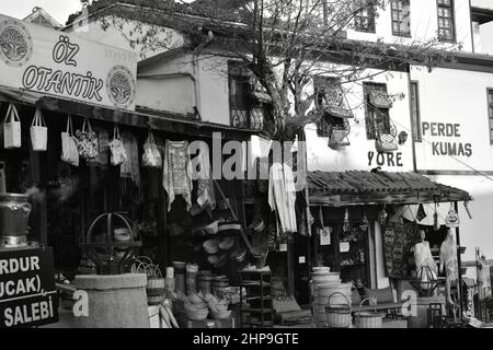 Ankara Old Town - Geschäfte und Straßenleben in der Schlossgegend der Altstadt von Ankara Stockfoto