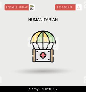 Humanitäres einfaches Vektorsymbol. Stock Vektor