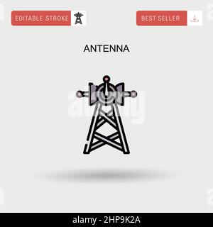 Symbol für einfachen Vektor der Antenne. Stock Vektor