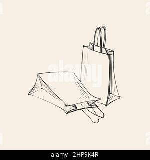 Einkaufstaschen Isolierte Vektor-Illustration Einkaufstaschen Isolierte Vektor-Illustration Stock Vektor