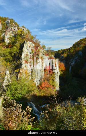 Nationalpark Plitvice im Herbst, Kroatien Stockfoto