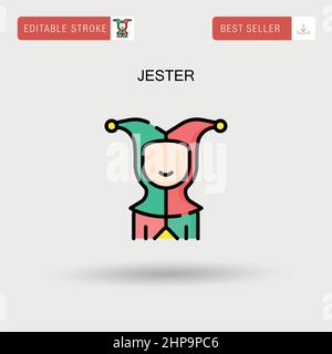 Einfaches Vektorsymbol „Jester“. Stock Vektor