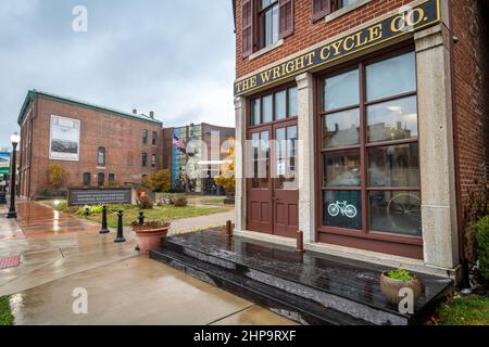Dayton Aviation Heritage National Historical Park Wright Brothers Memorial , Fahrradladen , Besucherzentren Stockfoto