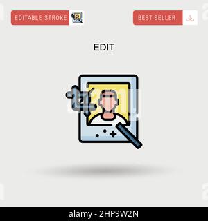 Einfaches Vektorsymbol bearbeiten. Stock Vektor