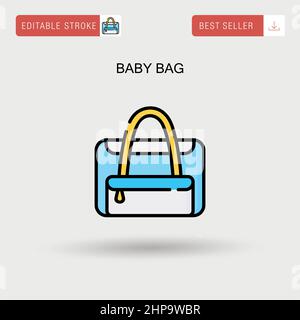 Baby Tasche einfaches Vektor-Symbol. Stock Vektor