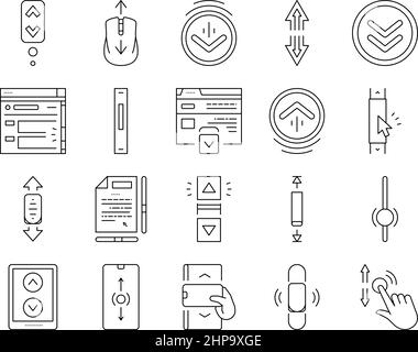 Scroll Computer Maus Cursor Icons Set Vector . Stock Vektor