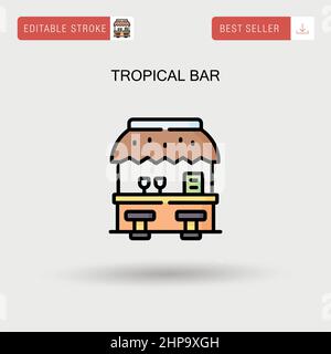 Einfaches Vektor-Symbol für tropische Balken. Stock Vektor