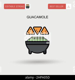 Einfaches Vektorsymbol für Guacamole. Stock Vektor