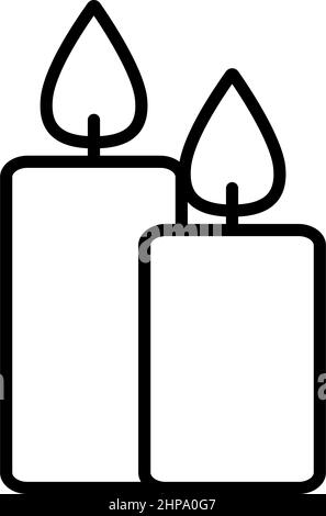 Symbol für die Linie der Duftkerzen, Vektorgrafik Stock Vektor