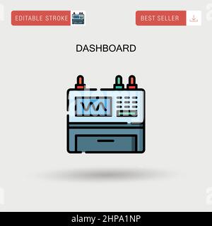 Einfaches Vektorsymbol für das Dashboard. Stock Vektor