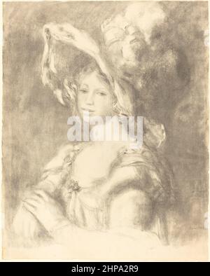 Titel: Büste einer jungen Frau (Jeune femme en buste) Ersteller: Pierre Auguste Renoir Datum: 1892 Größe: - Medium: Lithographie Ort: Nation Gallery of Art Stockfoto