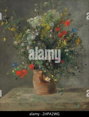 Titel: Blumen in einer Vase Ersteller: Pierre Auguste Renoir Datum: Ca. 1866 Größe: 81,3 x 65,1 cm Medium: Öl auf Leinwand Ort: Nation Gallery of Art Stockfoto