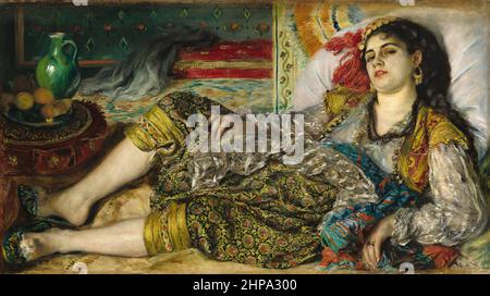 Titel: Odalisque Ersteller: Pierre Auguste Renoir Datum: 1870 Maße: 69,2 x 122,6 cm Medium: Öl auf Leinwand Ort: Nation Gallery of Art Stockfoto