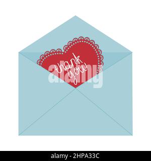 Liebesbriefe in einem Umschlag, Vektor-Illustration in einem modernen Design in einem flachen Stil Stock Vektor