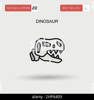 Dinosaurier einfaches Vektor-Symbol. Stock Vektor