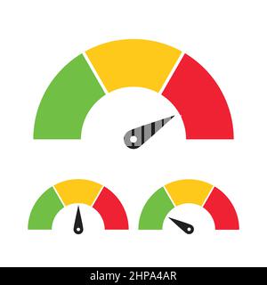 Tachometer 3 verschiedene Position Symbolvektor für Grafik-Design, Logo, Website, Social Media, mobile App, UI Stock Vektor