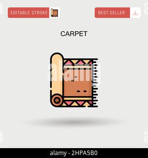 Teppich einfaches Vektor-Symbol. Stock Vektor