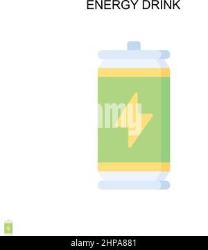 Einfaches Vektorsymbol für Energy Drink. Illustration Symbol Design-Vorlage für Web mobile UI-Element. Stock Vektor