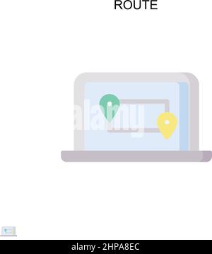 Einfaches Vektorsymbol für Routen. Illustration Symbol Design-Vorlage für Web mobile UI-Element. Stock Vektor