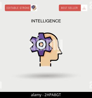 Einfaches Vektor-Symbol für Intelligenz. Stock Vektor