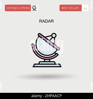 Radar Simple Vector-Symbol. Stock Vektor