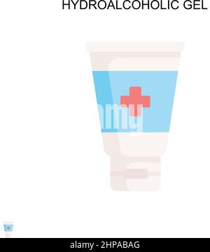 Hydroalkoholisches Gel einfaches Vektor-Symbol. Illustration Symbol Design-Vorlage für Web mobile UI-Element. Stock Vektor