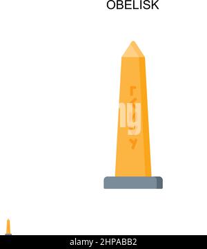 Obelisk einfaches Vektorsymbol. Illustration Symbol Design-Vorlage für Web mobile UI-Element. Stock Vektor