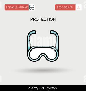 Einfaches Vektorsymbol für Schutz. Stock Vektor