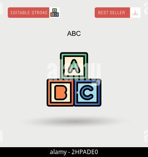 Einfaches ABC-Vektor-Symbol. Stock Vektor