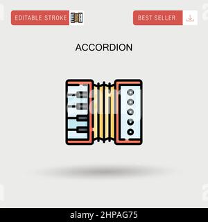 Einfaches Vektorsymbol für Akkordeon. Stock Vektor