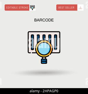 Einfaches Barcode-Vektorsymbol. Stock Vektor