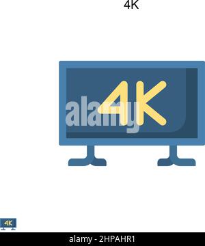4K einfaches Vektorsymbol. Illustration Symbol Design-Vorlage für Web mobile UI-Element. Stock Vektor