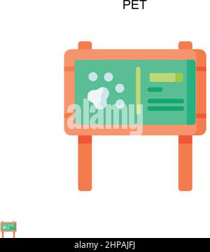 Einfaches Vektor-Symbol für PET. Illustration Symbol Design-Vorlage für Web mobile UI-Element. Stock Vektor
