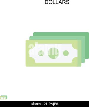 Einfaches Vektorsymbol für Dollar. Illustration Symbol Design-Vorlage für Web mobile UI-Element. Stock Vektor