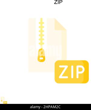 Einfaches Vektorsymbol für die ZIP-Datei. Illustration Symbol Design-Vorlage für Web mobile UI-Element. Stock Vektor