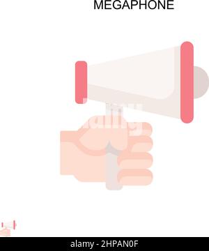 Einfaches Vektor-Symbol für Megaphon. Illustration Symbol Design-Vorlage für Web mobile UI-Element. Stock Vektor