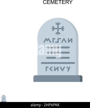 Einfaches Vektor-Symbol des Friedhofs. Illustration Symbol Design-Vorlage für Web mobile UI-Element. Stock Vektor