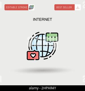 Einfaches Vektorsymbol für das Internet. Stock Vektor