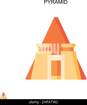 Einfaches Vektor-Symbol der Pyramide. Illustration Symbol Design-Vorlage für Web mobile UI-Element. Stock Vektor
