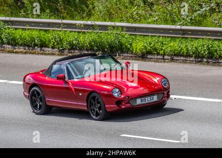 1993 90s Neunzigern rot TVR Chimera Base 5967cc Benzin 5-Gang Schaltgetriebe Stockfoto