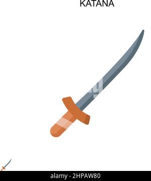 Katana einfaches Vektorsymbol. Illustration Symbol Design-Vorlage für Web mobile UI-Element. Stock Vektor