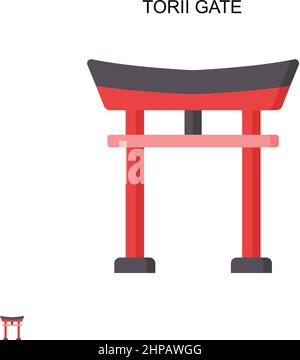 Einfaches Vektor-Symbol für Torii-Gate. Illustration Symbol Design-Vorlage für Web mobile UI-Element. Stock Vektor