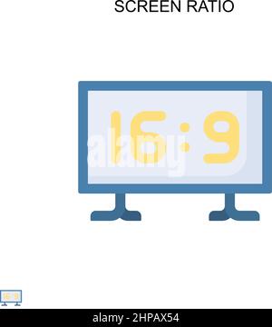 Einfaches Vektorsymbol für Bildschirmverhältnis. Illustration Symbol Design-Vorlage für Web mobile UI-Element. Stock Vektor
